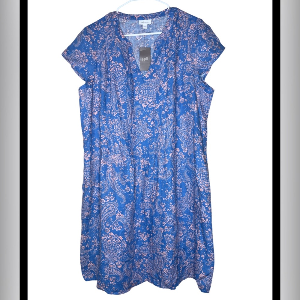 NWT J.Jill love linen  bundle of 2 floral linen tunic dress size XL